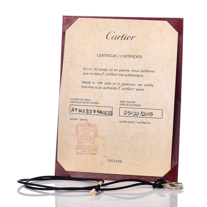 Cartier 18K Pink Yellow White Gold Diamond Trinity Cord Necklace 7 of 7