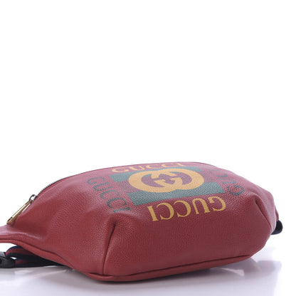 Gucci Grained Calfskin Logo Belt Bag Hibiscus Red 4 of 9