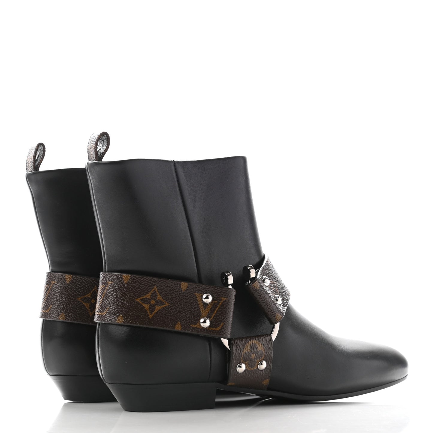 Calfskin Monogram Rhapsody Ankle Boots 39 Black
