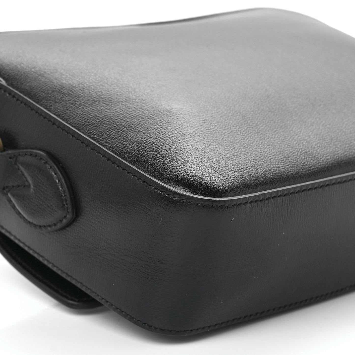 Textured Calfskin Small Horsebit 1955 Shoulder Bag Black