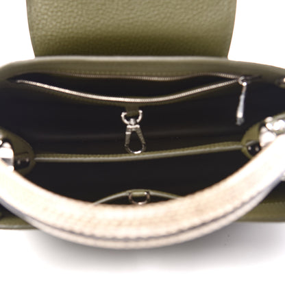 Louis Vuitton Taurillon Ayers Capucines PM Khaki 5 of 10