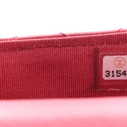Chanel Lambskin Quilted Top Handle Flap Coin Purse With Chain Dark Pink 10 of 10