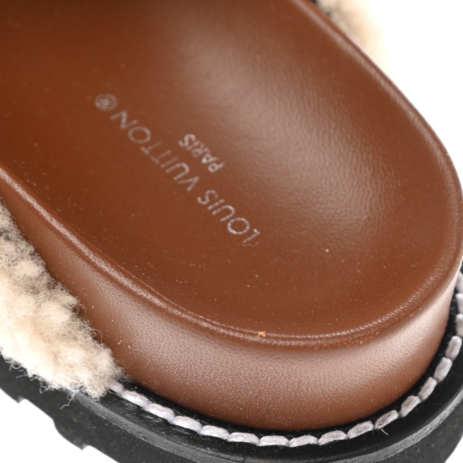 Louis Vuitton Shearling Paseo Flat Comfort Mule 37 Brown 10 of 10