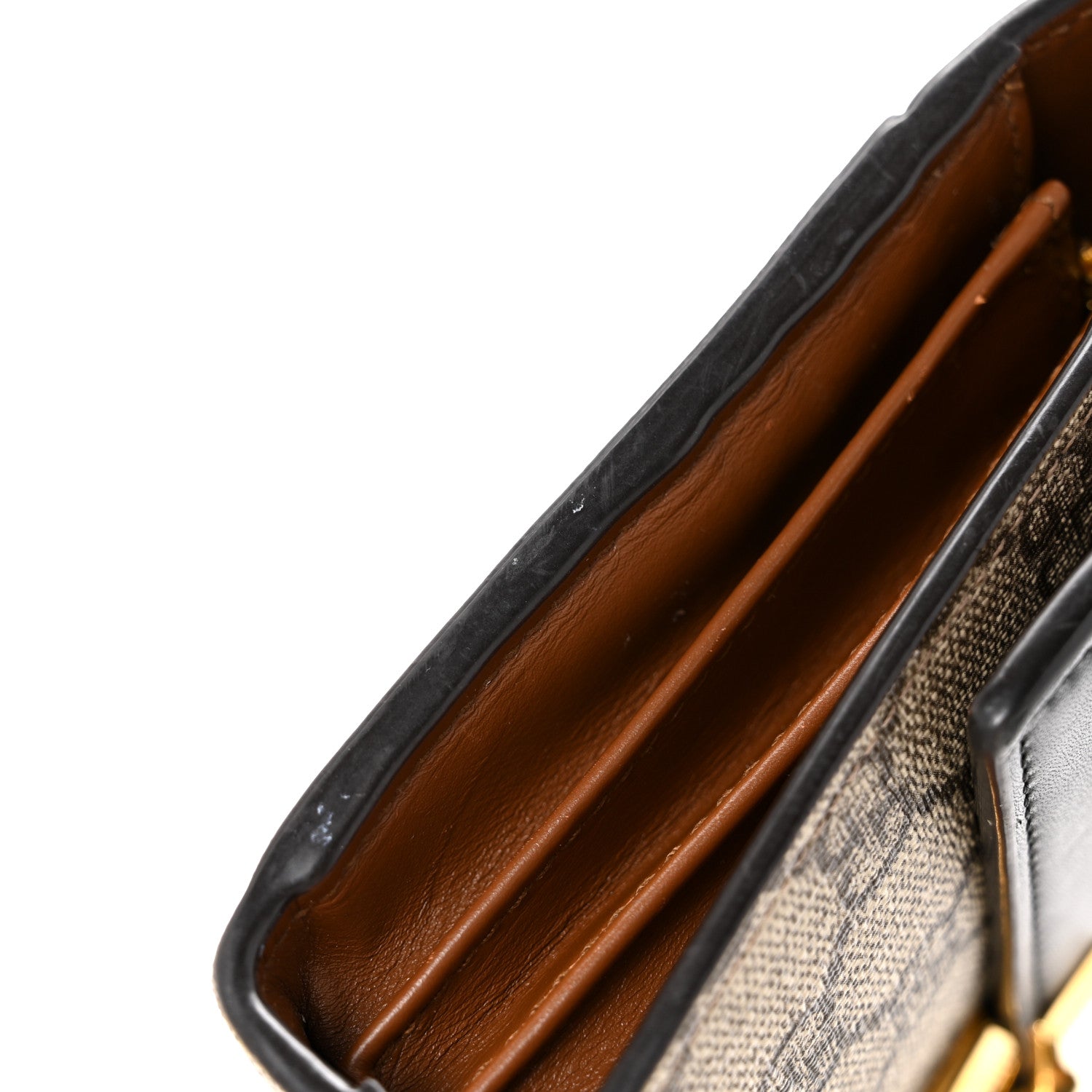 Gucci GG Supreme Monogram Calfskin Mini Padlock Shoulder Bag Beige Black Cuir 13 of 15
