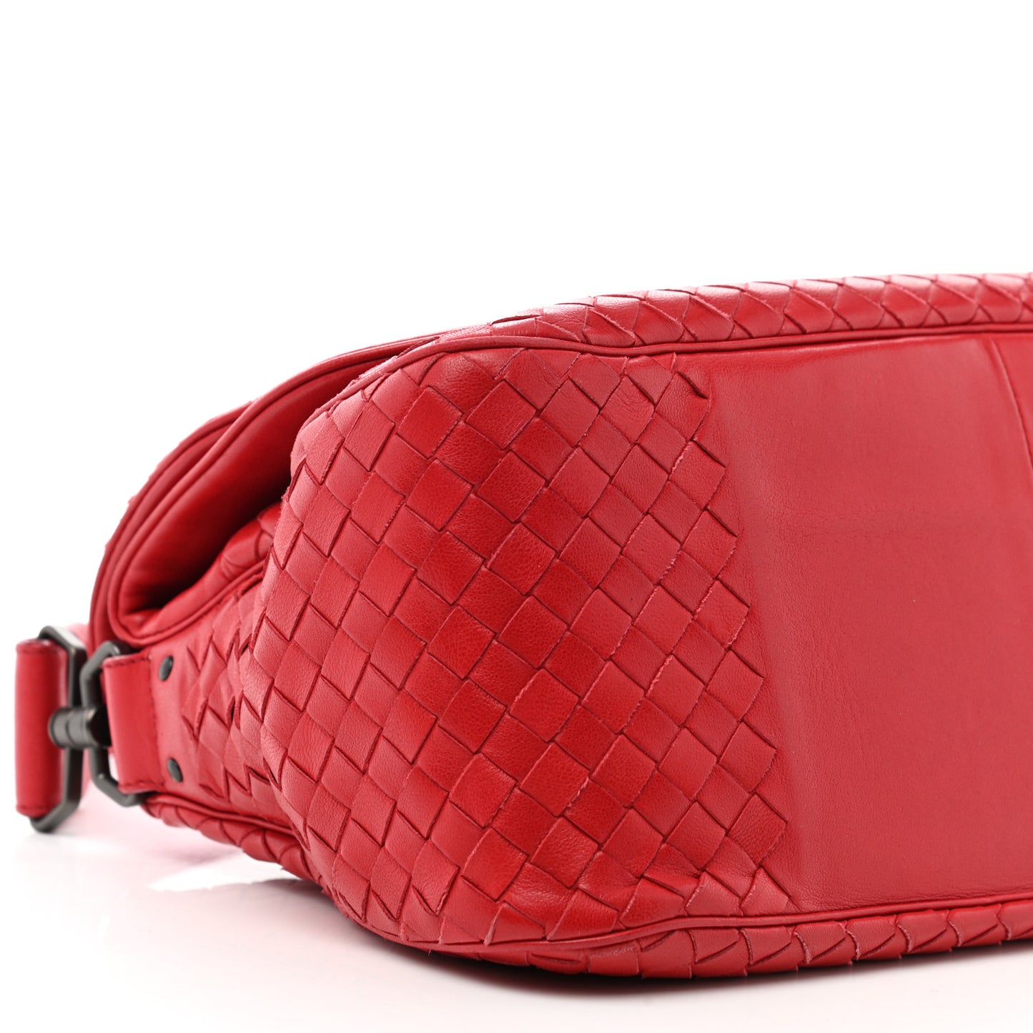 Nappa Intrecciato Shoulder Bag Red