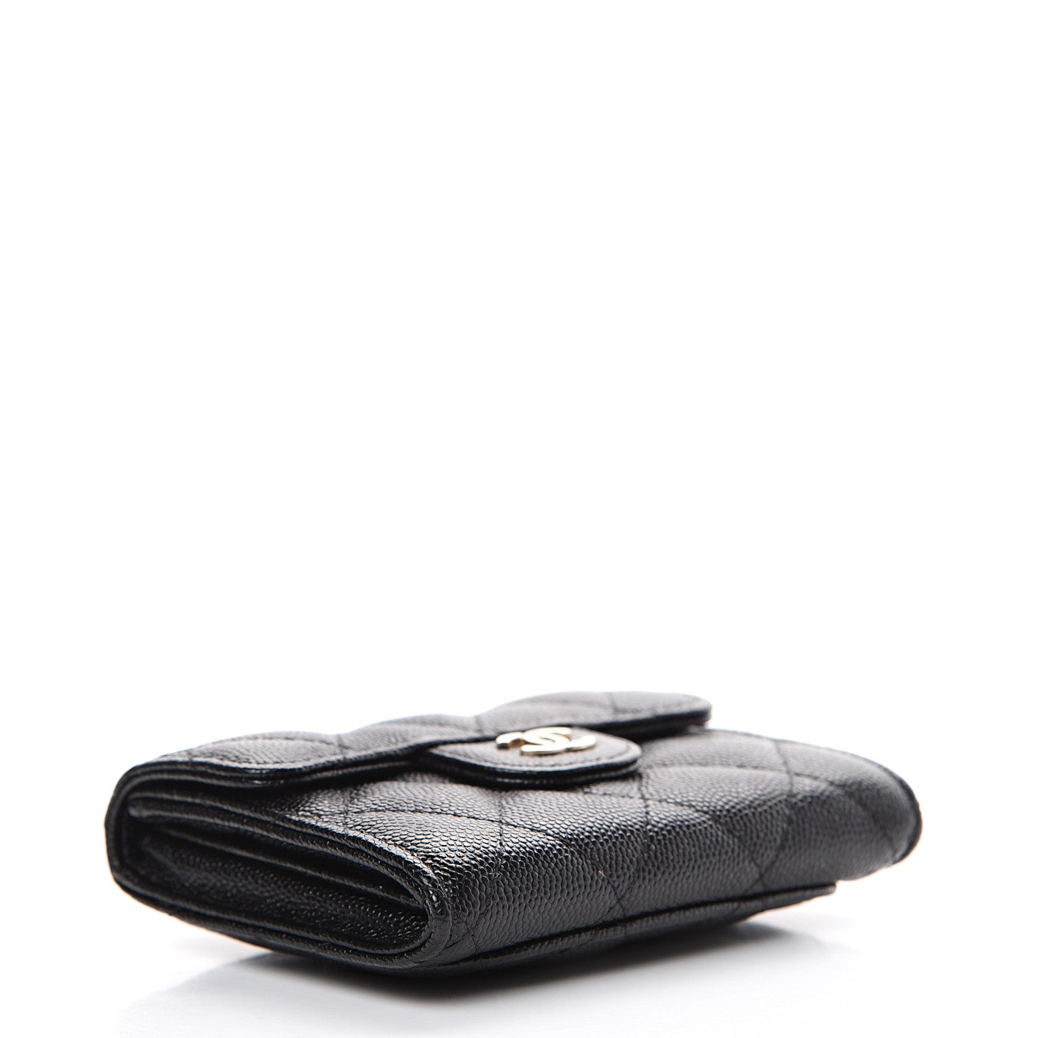 Chanel Caviar Quilted Flap Card Holder Wallet Black 3 of 8