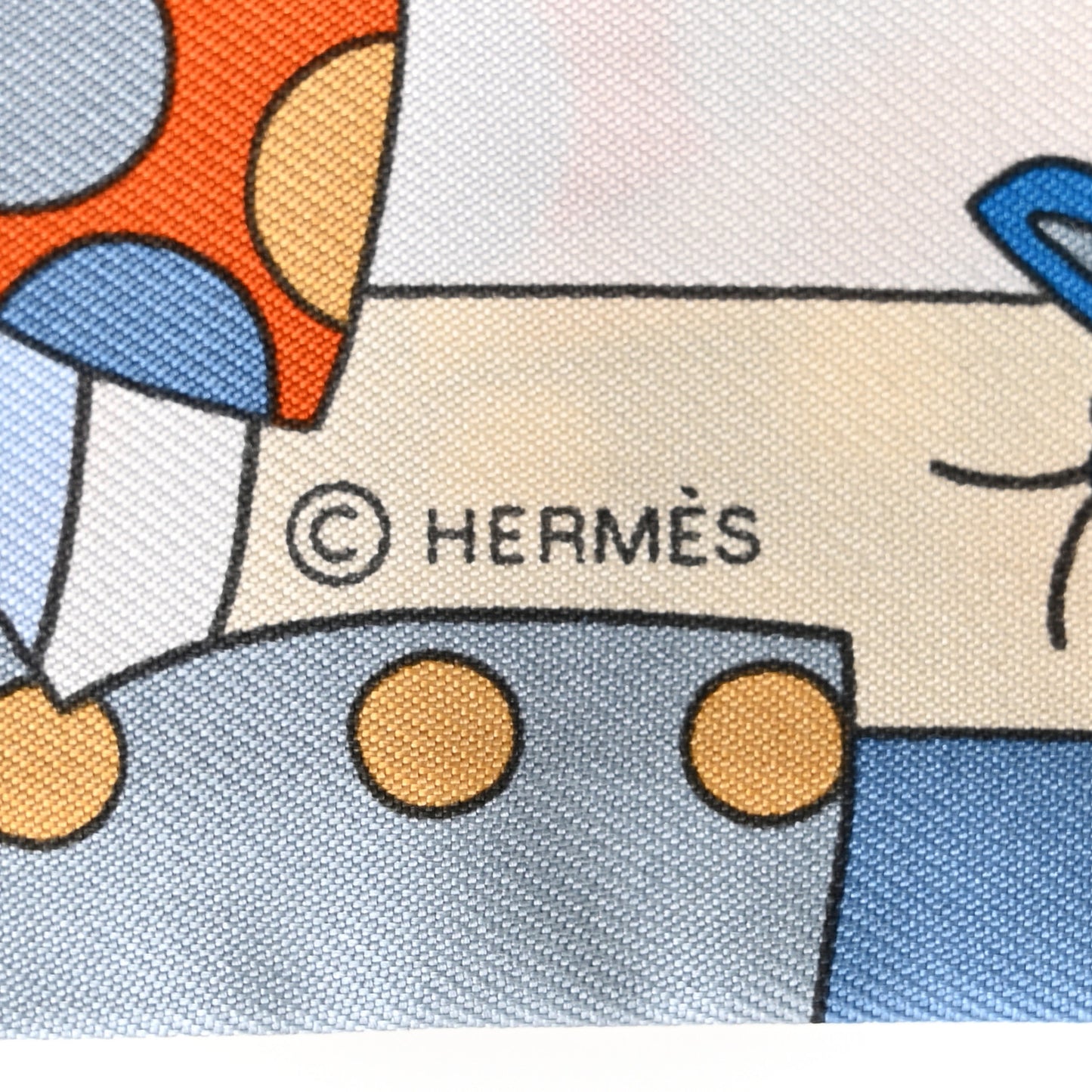 Silk Les Murmures de la Foret Twilly Bleu Jean Orange