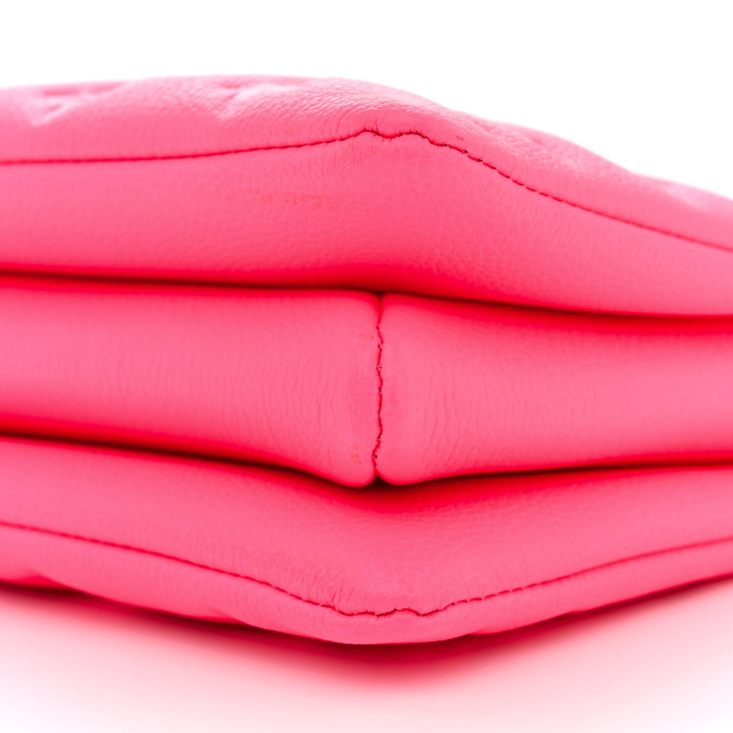 Calfskin Embossed Monogram Coussin BB Rose Fluo