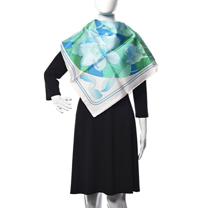 Hermes Silk Fleurs de Lotus Scarf 90 2 of 6
