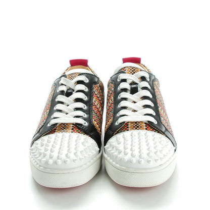 Christian Louboutin Woven Calfskin Louis Spikes Flat Sneakers 45 Multi 2 of 8