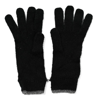 Chanel Cashmere Silk CC Gloves Dark Grey 2 of 4