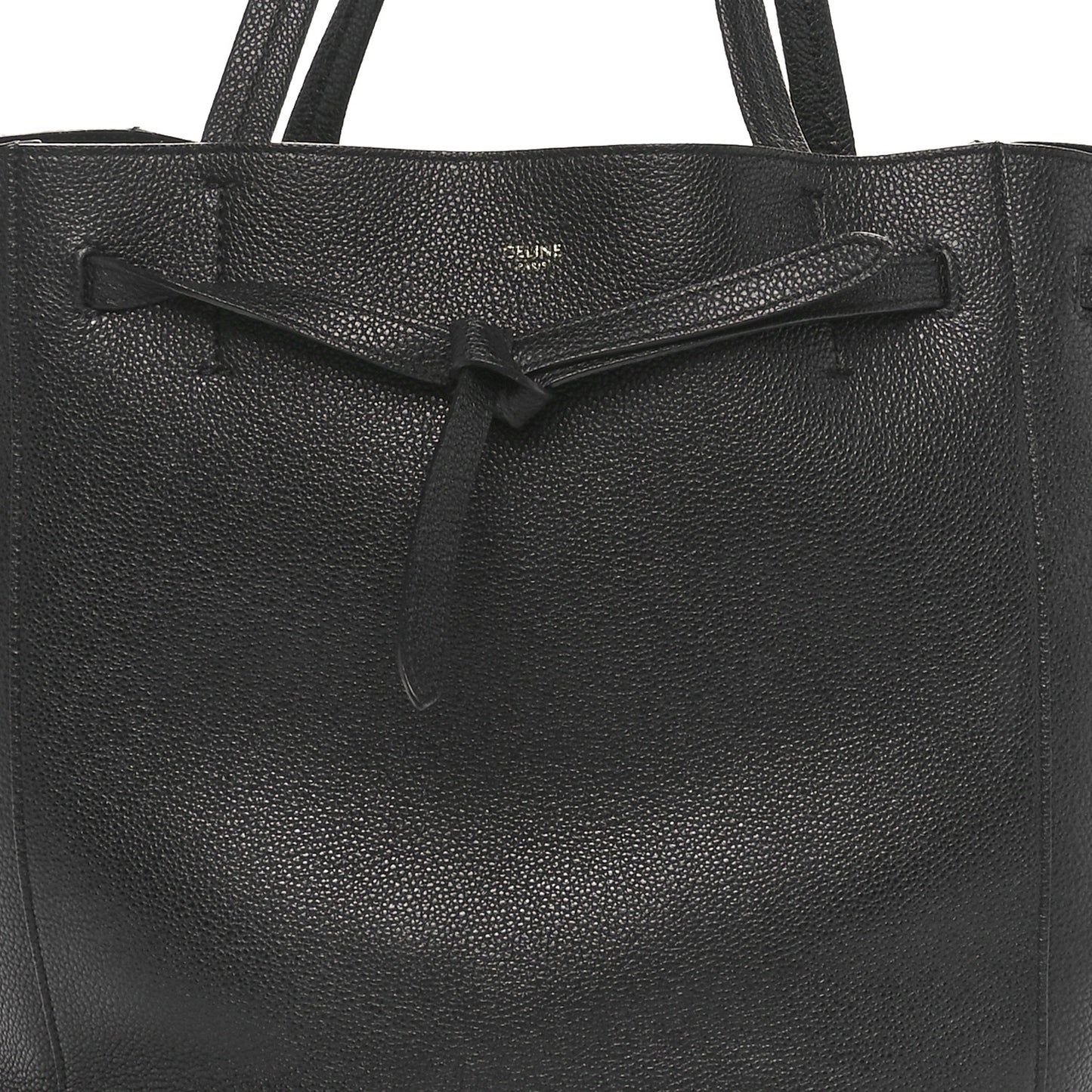 Soft Grained Calfskin Small Belt Cabas Phantom Black