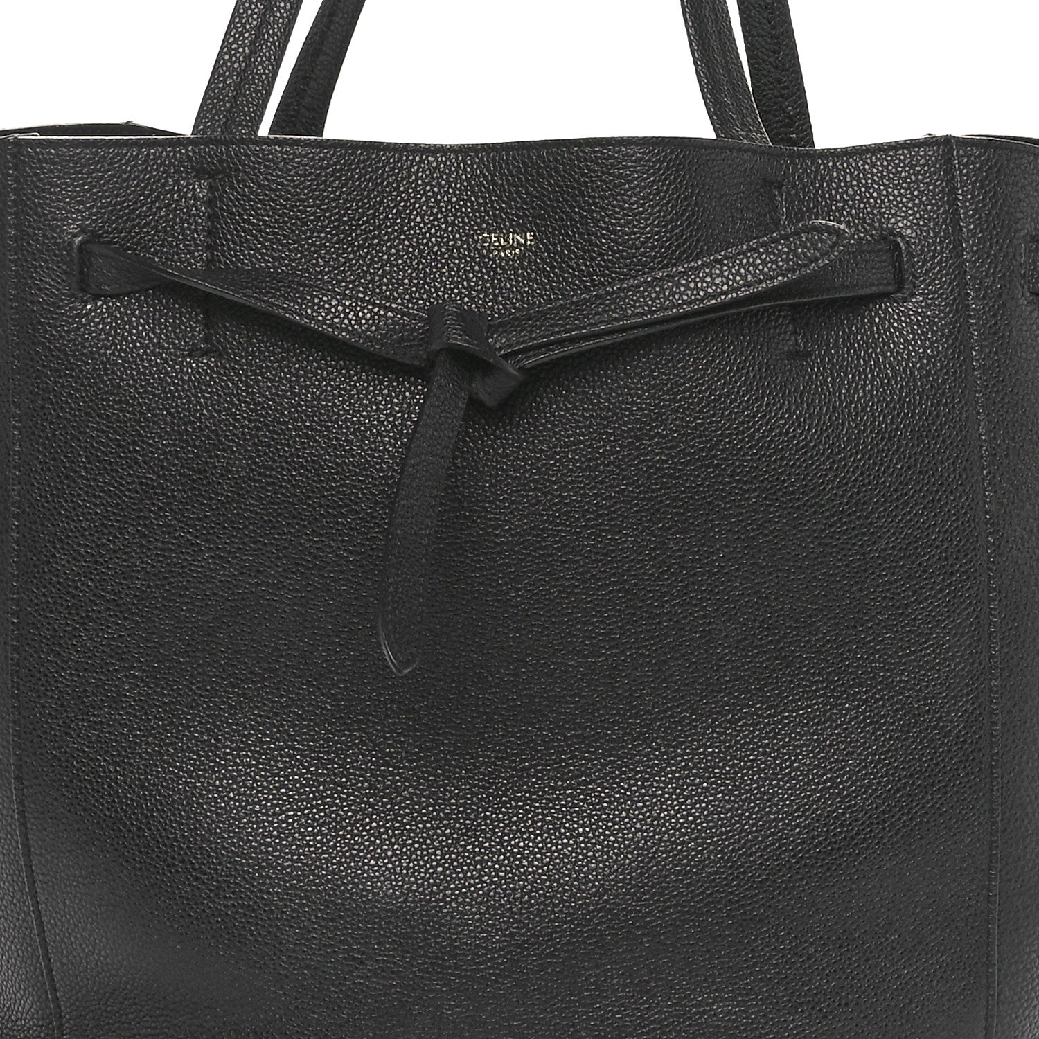 Celine Soft Grained Calfskin Small Belt Cabas Phantom Black 7 of 10