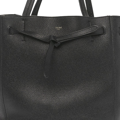 Celine Soft Grained Calfskin Small Belt Cabas Phantom Black 7 of 10
