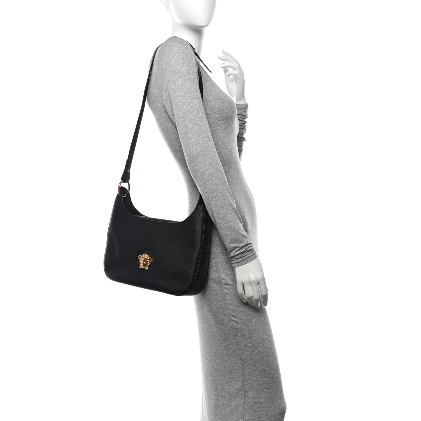 Calfskin La Medusa Medium Hobo Black