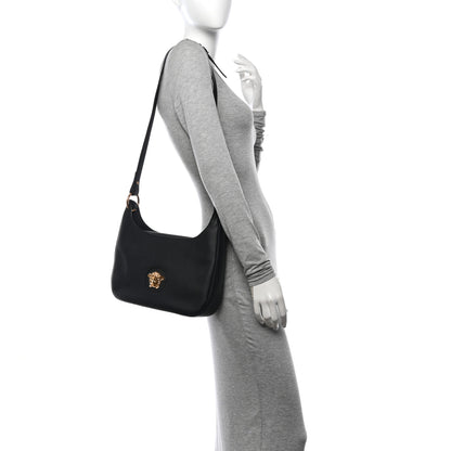 Versace Calfskin La Medusa Medium Hobo Black 2 of 9