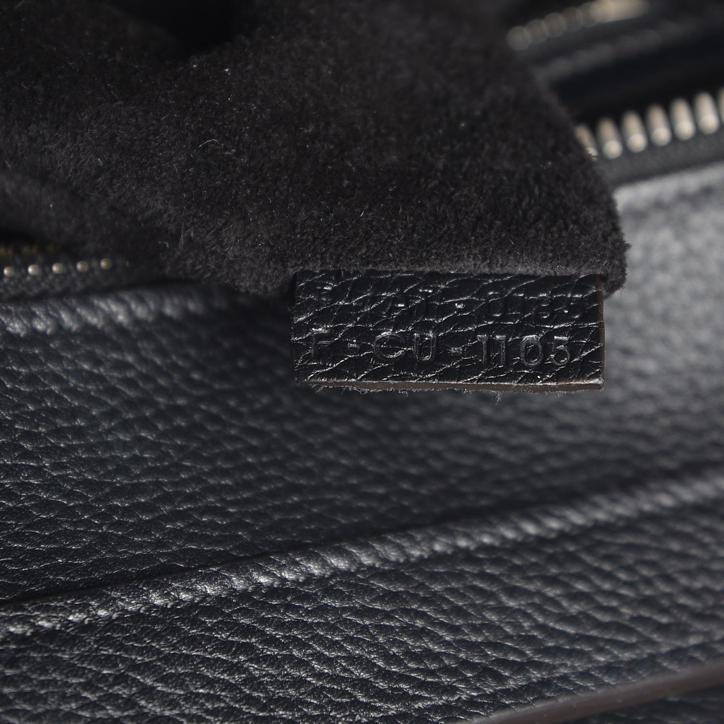 Drummed Calfskin Micro Luggage Black