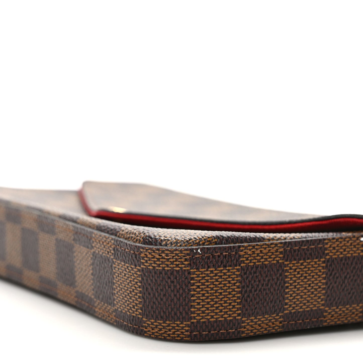 LOUIS VUITTON Damier Ebene Pochette Felicie Chain Wallet