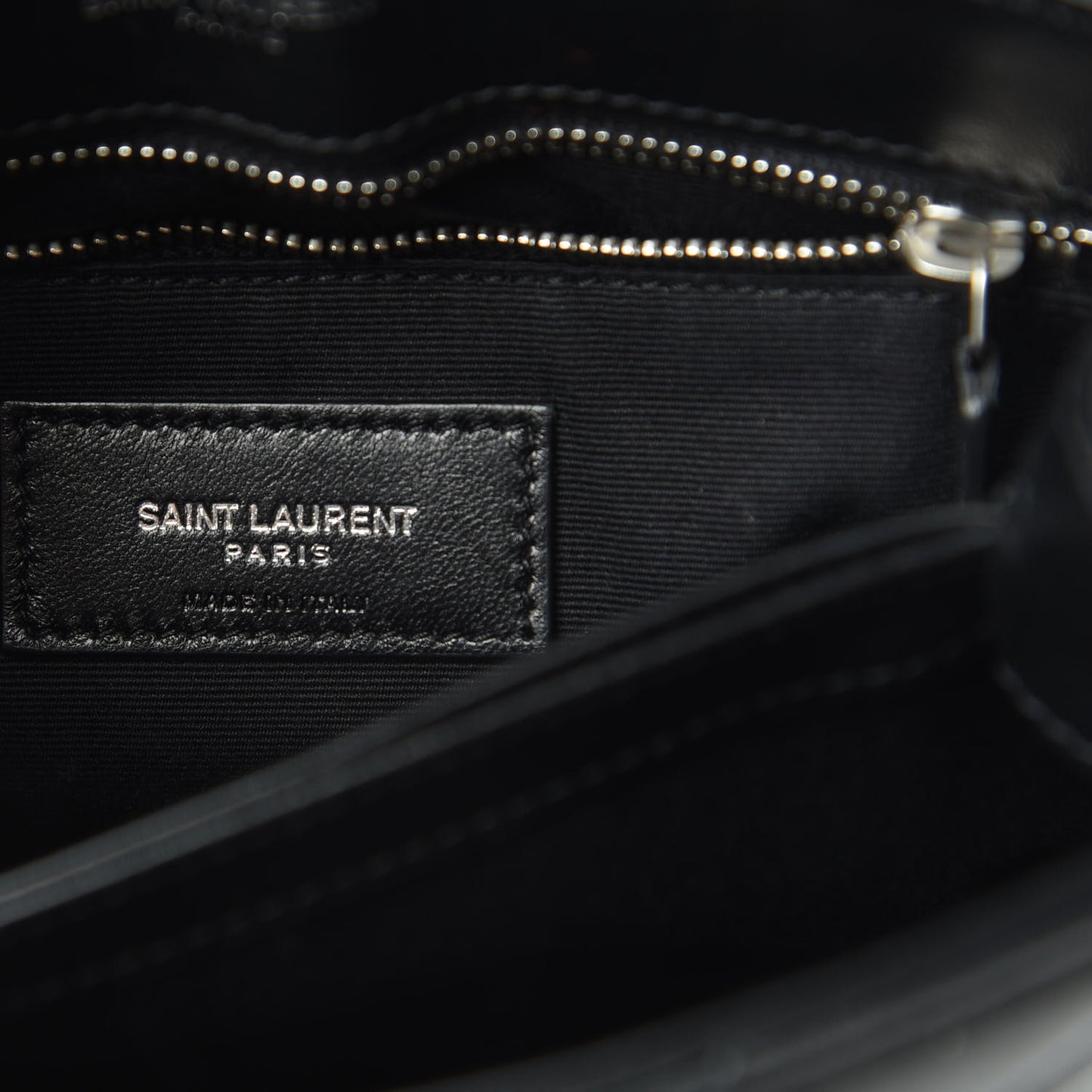 Calfskin Y Quilted Monogram Toy Loulou Crossbody Bag Black