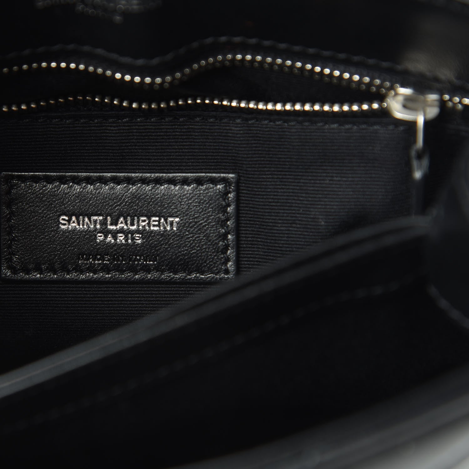 Saint Laurent Calfskin Y Quilted Monogram Toy Loulou Crossbody Bag Black 6 of 14
