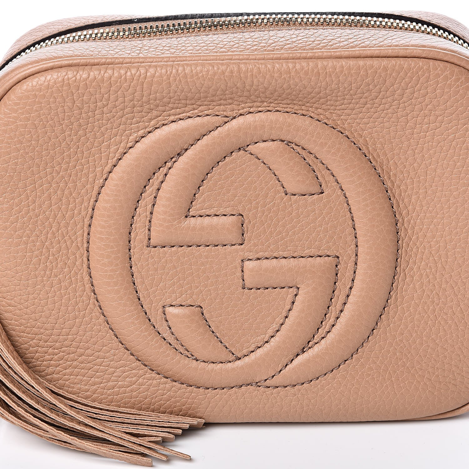 Gucci Pebbled Calfskin Small Soho Disco Bag Rose Beige 10 of 12