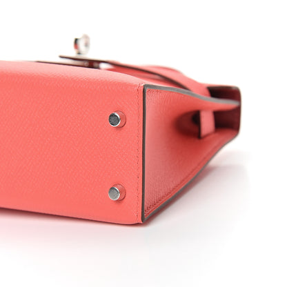 Hermes Epsom Mini Kelly Sellier 20 Rose Jaipur Rouge Vif 9 of 10