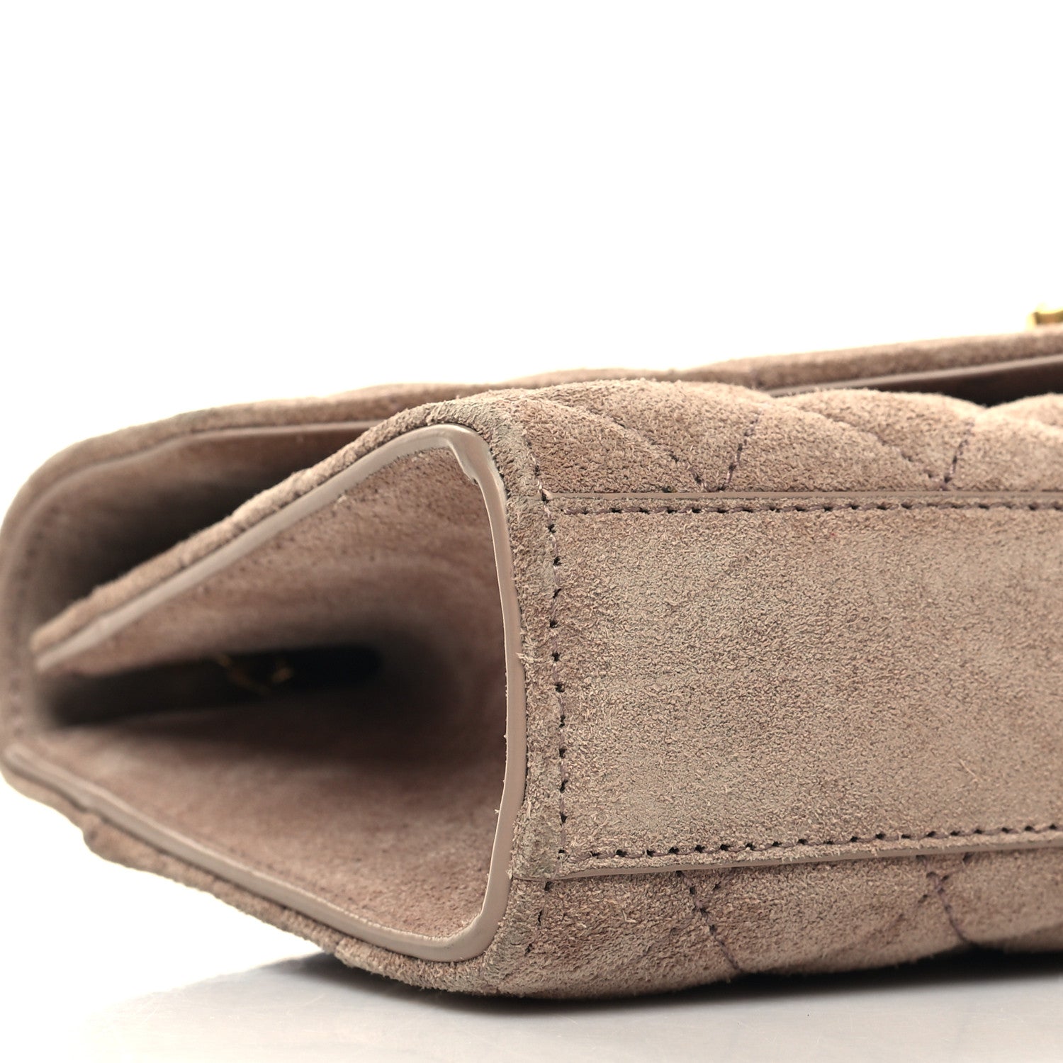 Saint Laurent Suede Mixed Matelasse Triquilt Small Monogram Envelope Satchel Rosy Sand 8 of 9