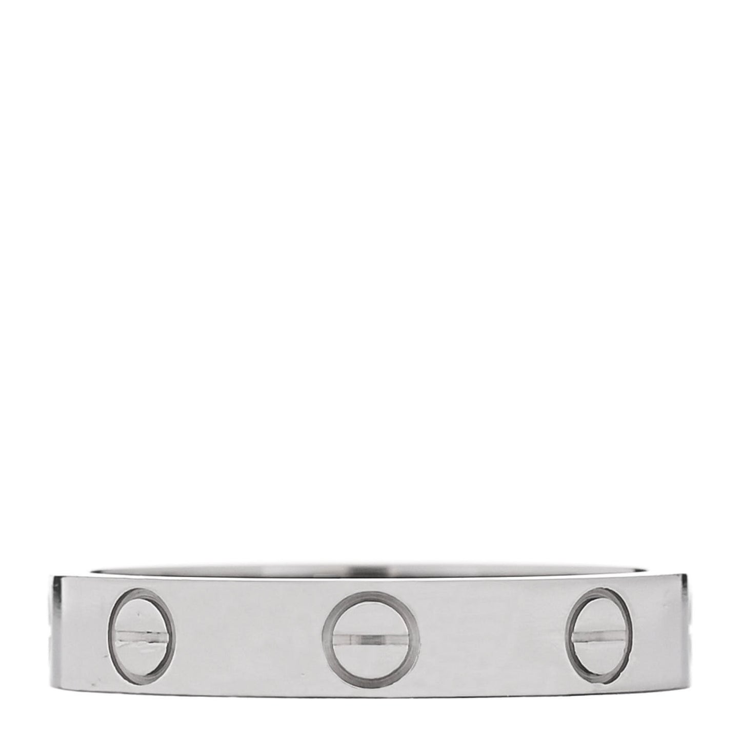 18K White Gold 3.5mm LOVE Wedding Band Ring 54 7