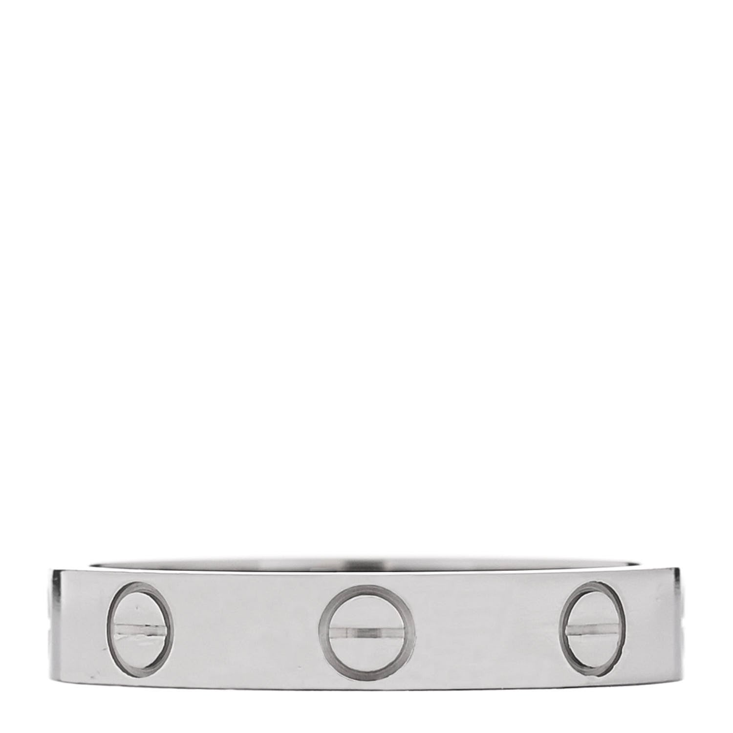 Cartier 18K White Gold 3.5mm LOVE Wedding Band Ring 54 7 1 of 4