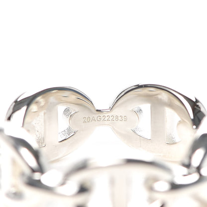 Hermes Sterling Silver PM Chaine d'Ancre Enchainee Band Ring 51 5.75 6 of 7