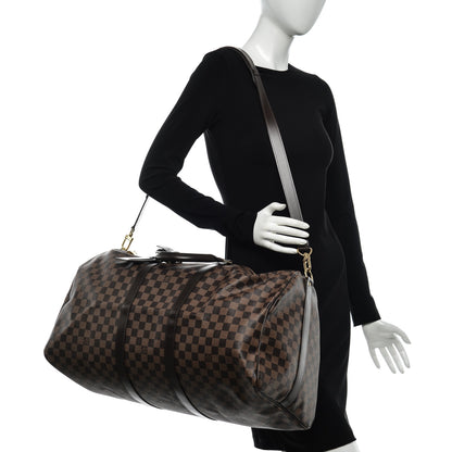 Louis Vuitton Damier Ebene Keepall Bandouliere 55 2 of 8