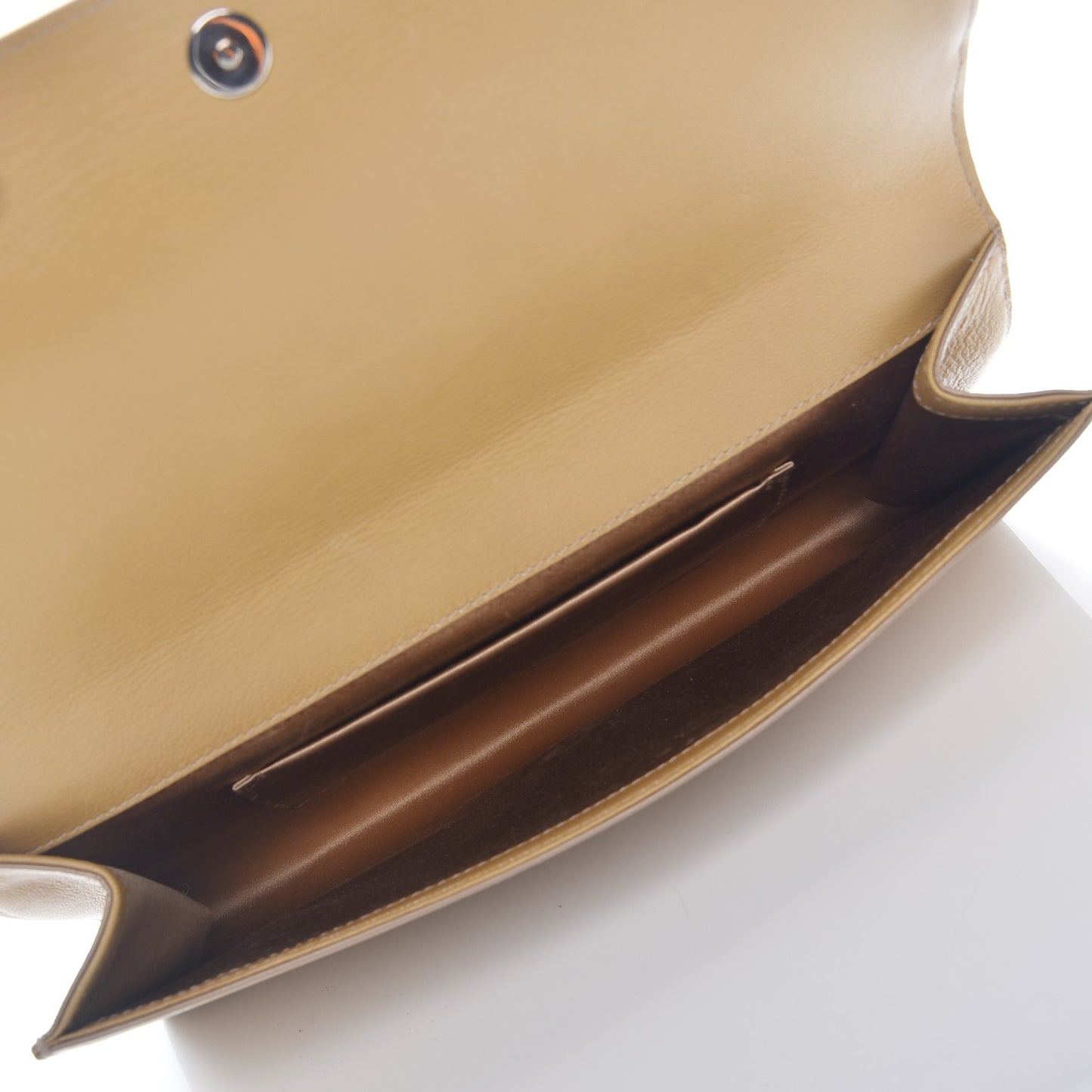 Chevre Large Belle de Jour Clutch Beige