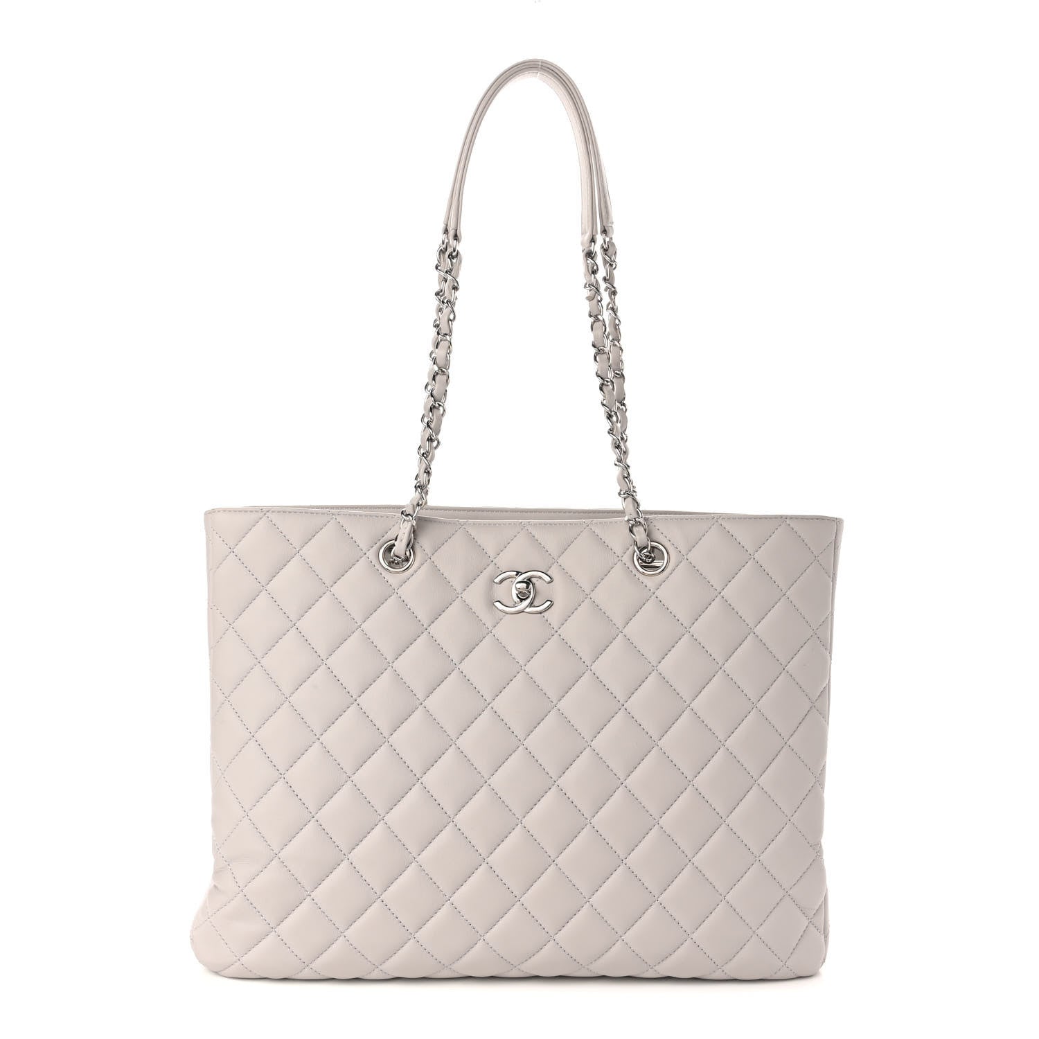 Chanel Calfskin Quilted Large Classic Shopping Tote Grey 1 of 10