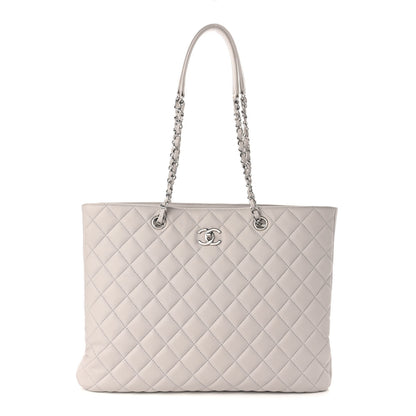 Chanel Calfskin Quilted Large Classic Shopping Tote Grey 1 of 10