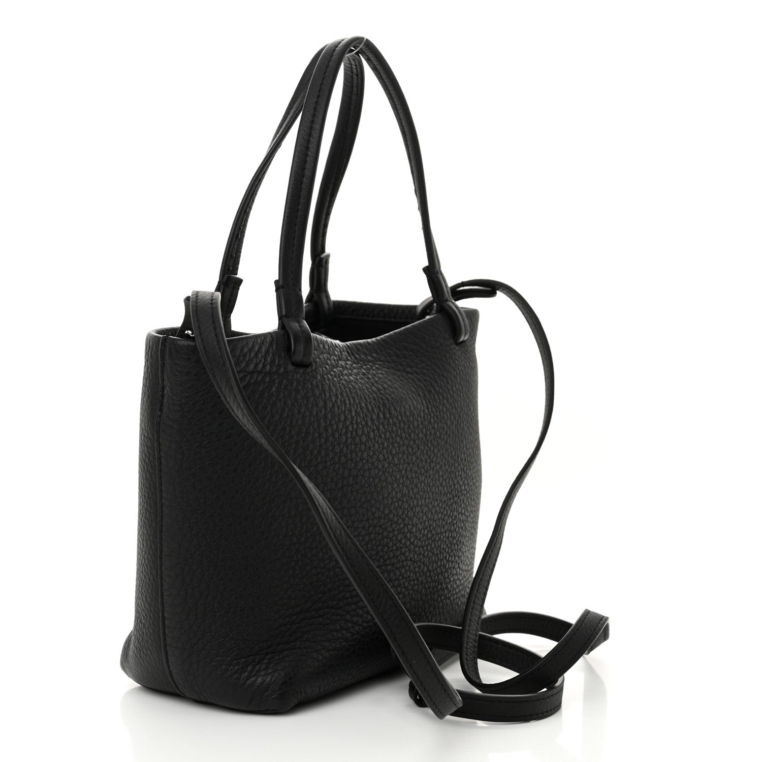 The Row Grained Calfskin Small Park Tote Black 3 of 10