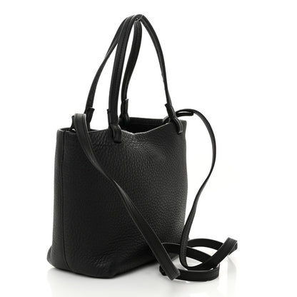 The Row Grained Calfskin Small Park Tote Black 3 of 10