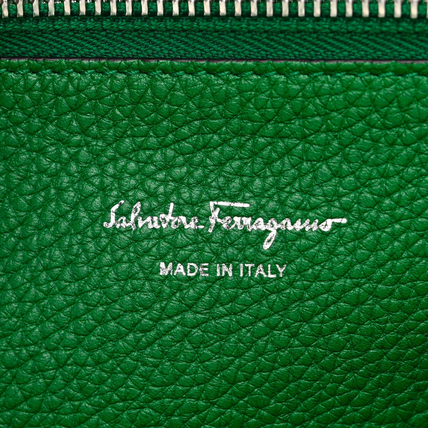 Salvatore Ferragamo Grained Calfskin Studio Top Handle Bag Green 6 of 10