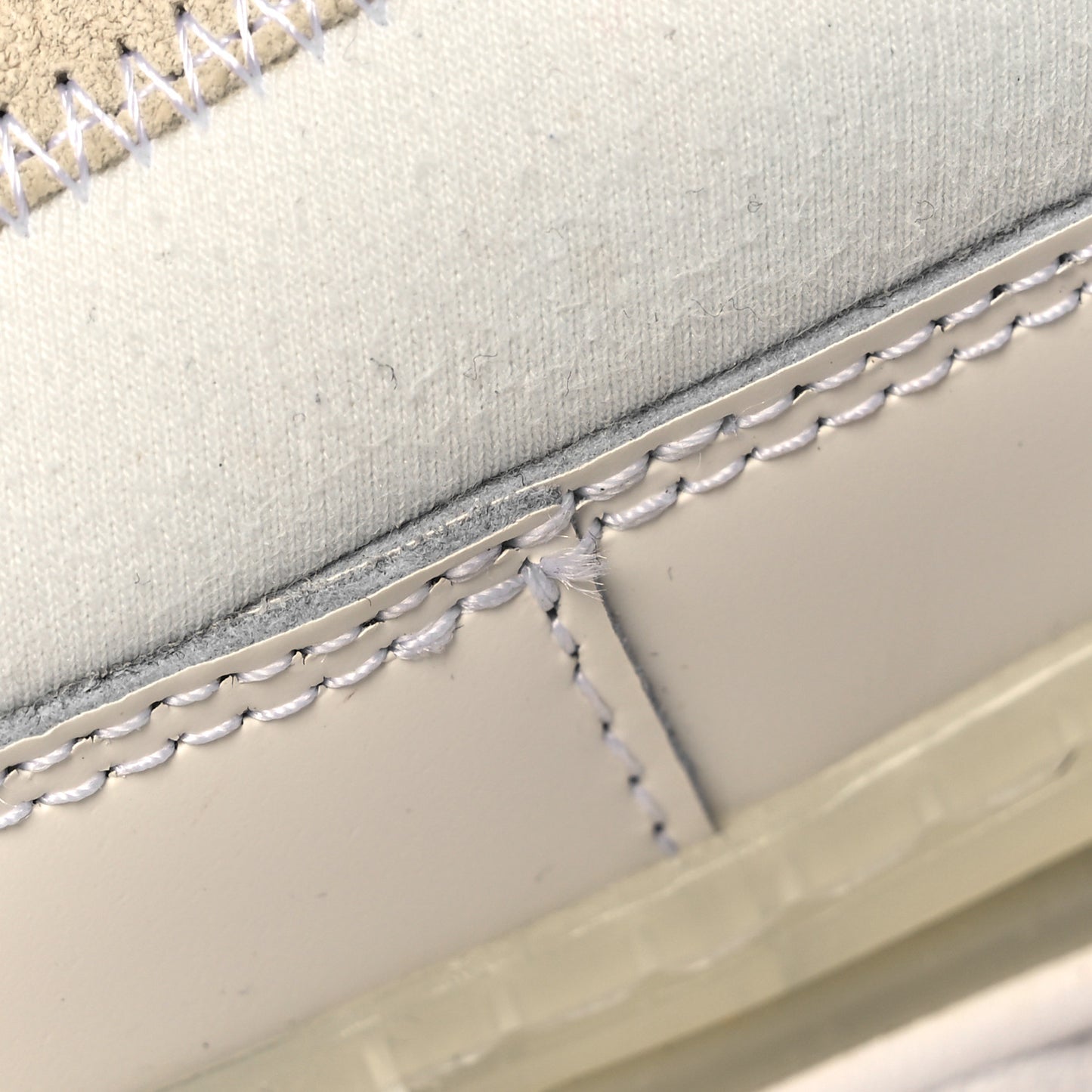 Velvet Calfskin Mixed Fibers CC Sneakers 39.5 Ivory Black