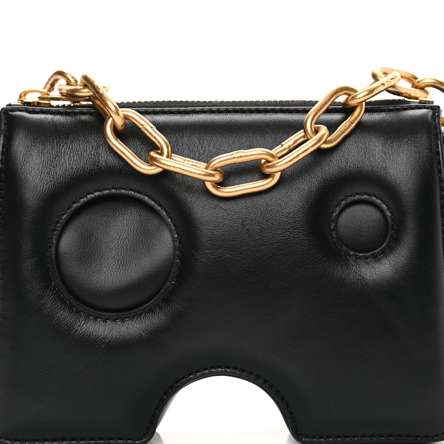 Off-White OFF WHITE Calfskin Burrow 22 Chain Bag Black 7 of 13
