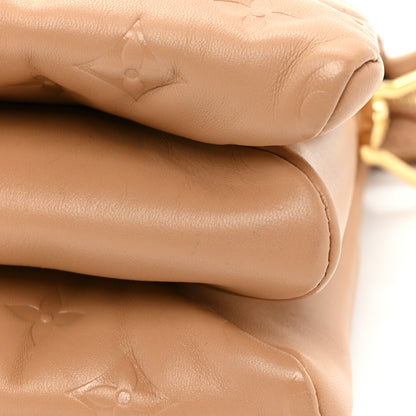 Louis Vuitton Lambskin Embossed Monogram Coussin PM Camel 13 of 15