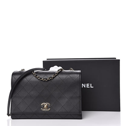 Chanel Calfskin Stitched Large Flap Black 18 of 18