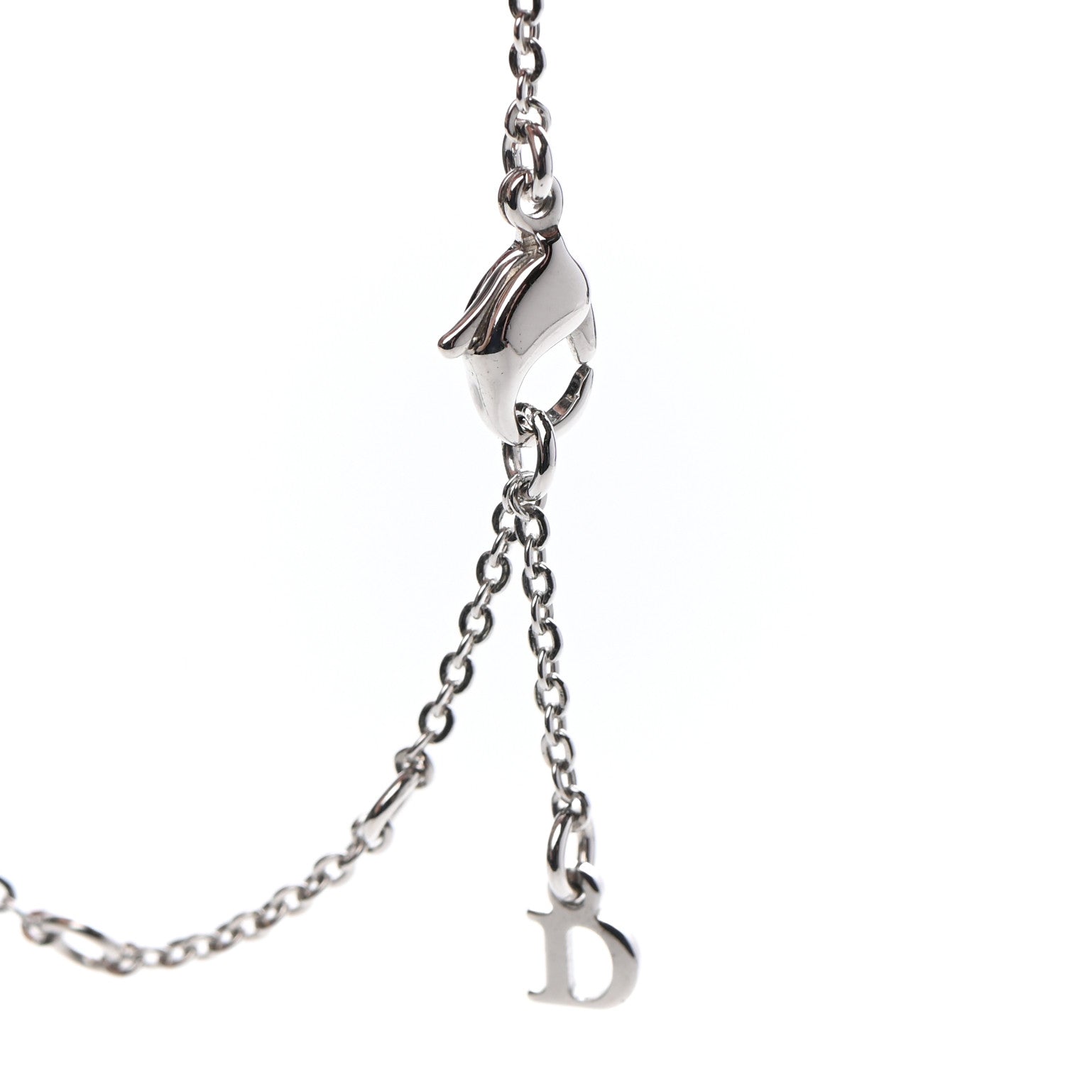 Christian Dior Crystal Logo Bracelet Silver 4 of 5