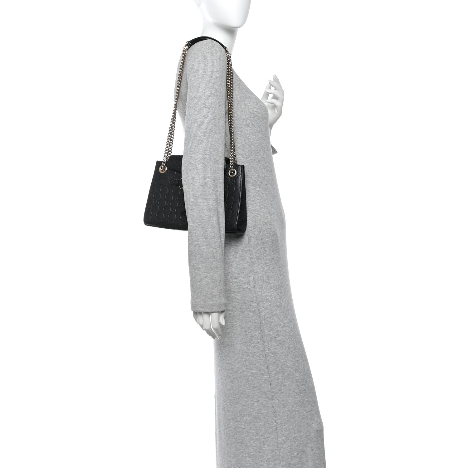 Gucci Guccissima Small Emily Shoulder Bag Black 2 of 11