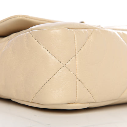 Chanel Goatskin Quilted Medium 19 Flap Light Beige 7 of 10
