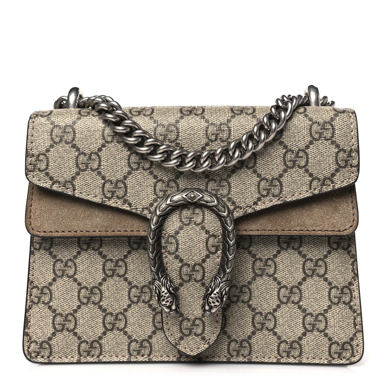 Gucci GG Supreme Monogram Mini Dionysus Shoulder Bag Taupe 1 of 11
