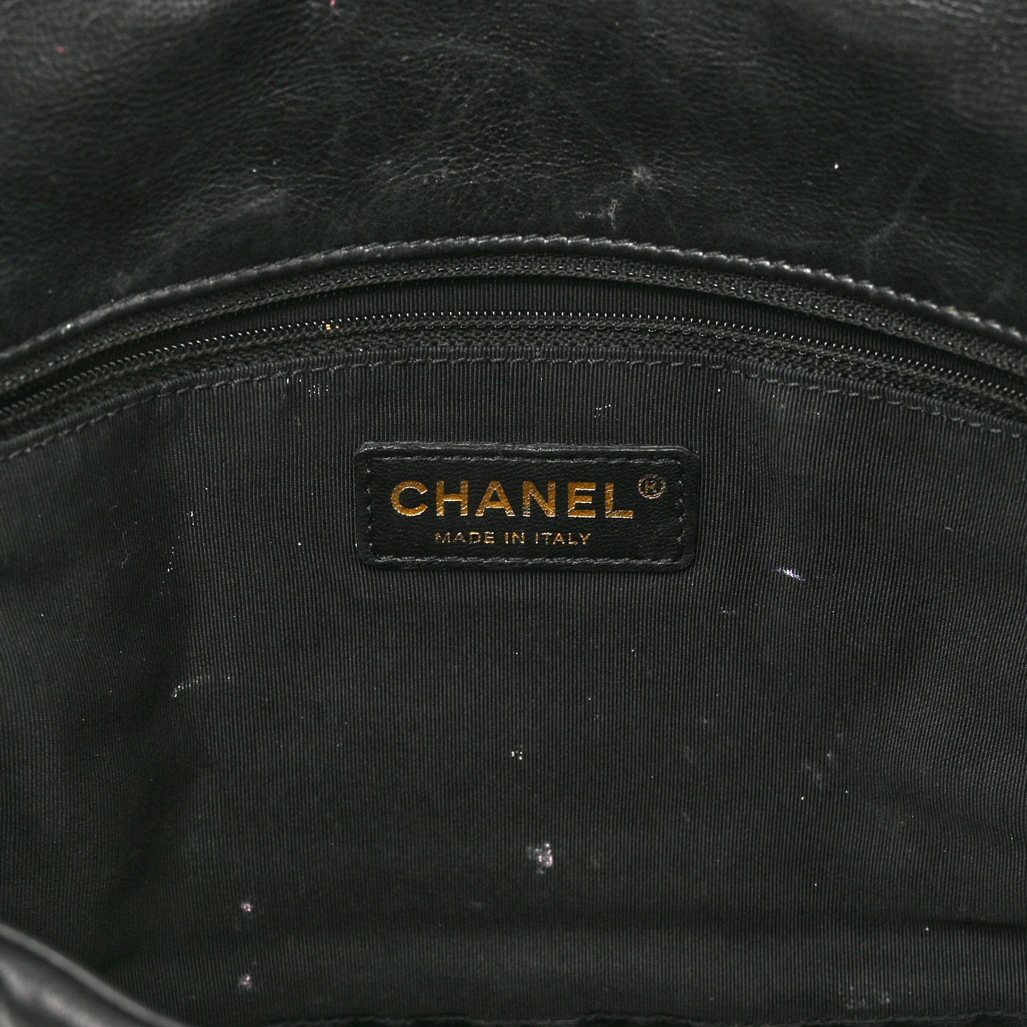 Calfskin Quilted Medium Chain Me Flap Black