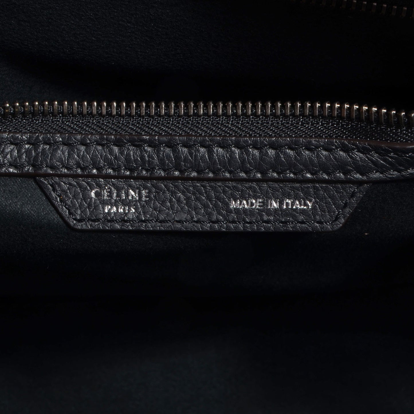 Drummed Calfskin Mini Luggage Black