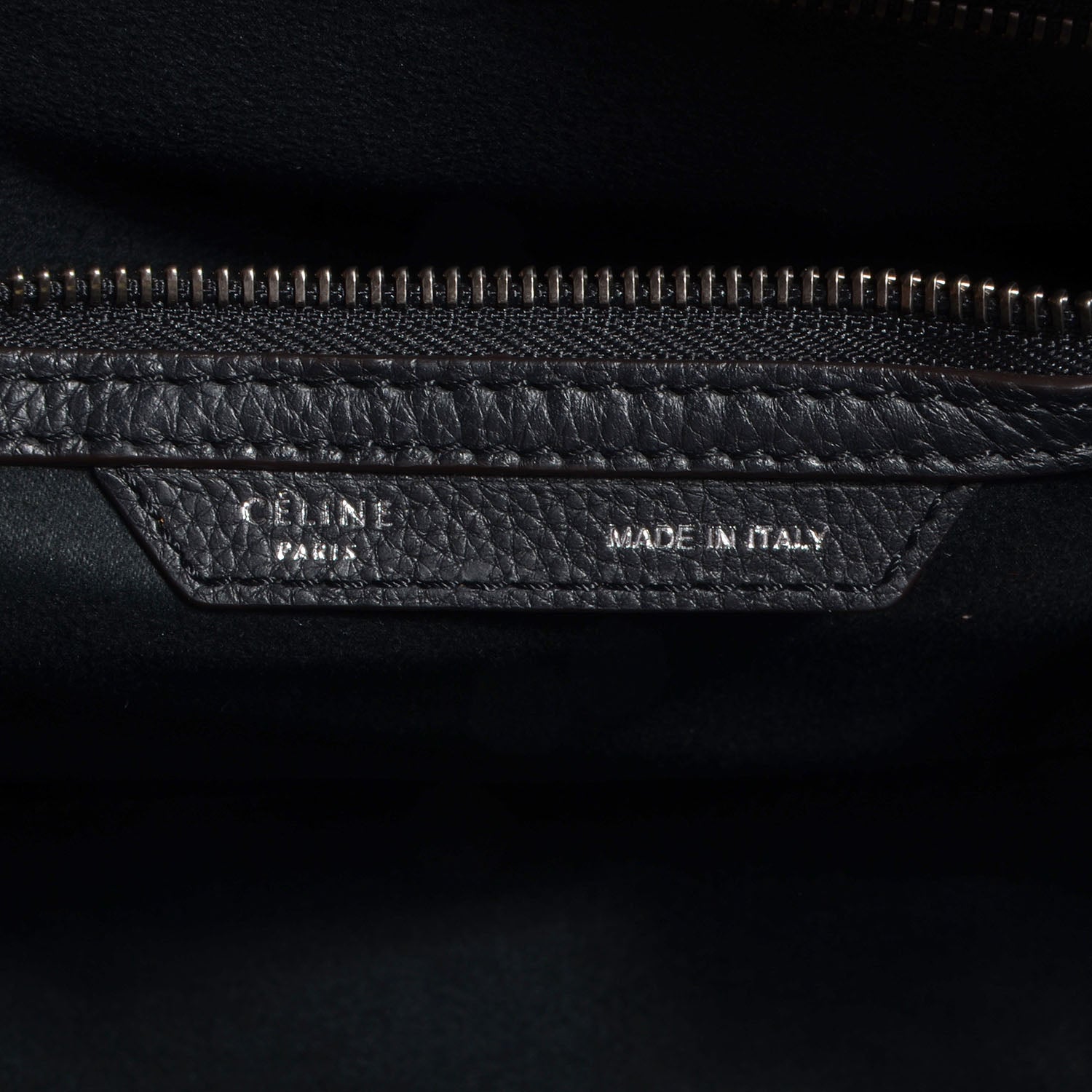 Celine Drummed Calfskin Mini Luggage Black 6 of 8