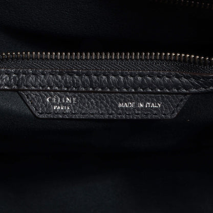 Celine Drummed Calfskin Mini Luggage Black 6 of 8