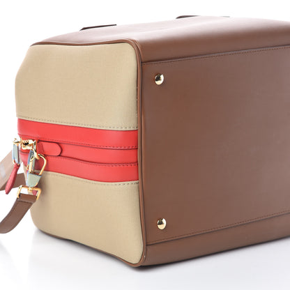 Burberry Smooth Calfskin Cube Bowling Bag Malt Brown 8 of 9